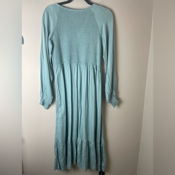 Zilcremo Elegant Blue Long Sleeve Dress Boho Size XL - Picture 7 of 8